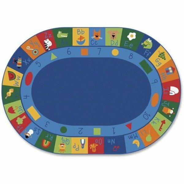 Carpets For Kids Learning Blocks Rug, Oval, 8ft 3inx11ft 8in CPT7008